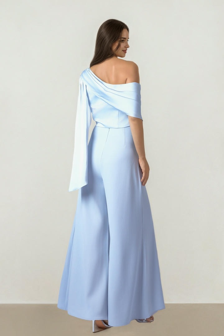 Light Blue Satin Top