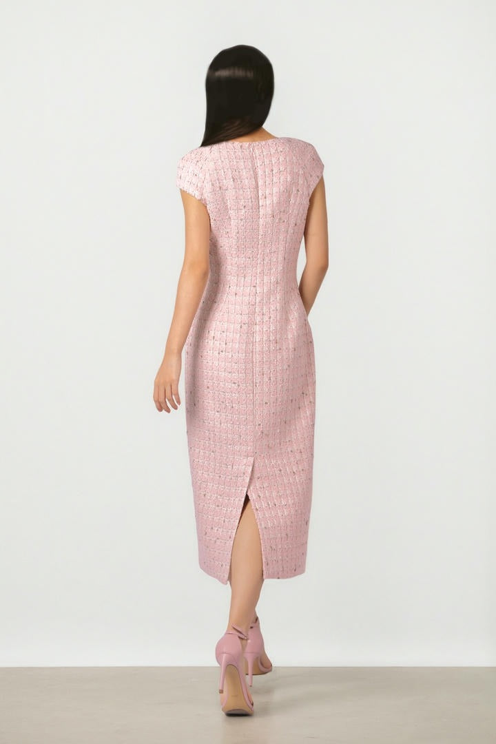 TWEED MIDI DRESS
