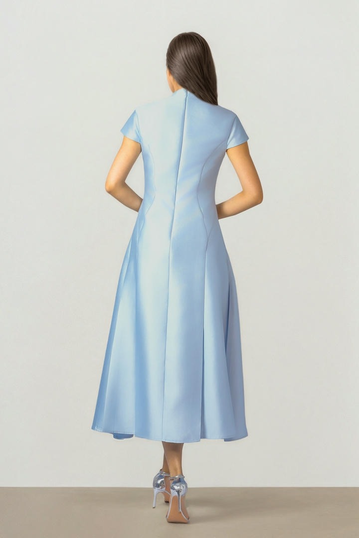 Azure Charm Midi Dress