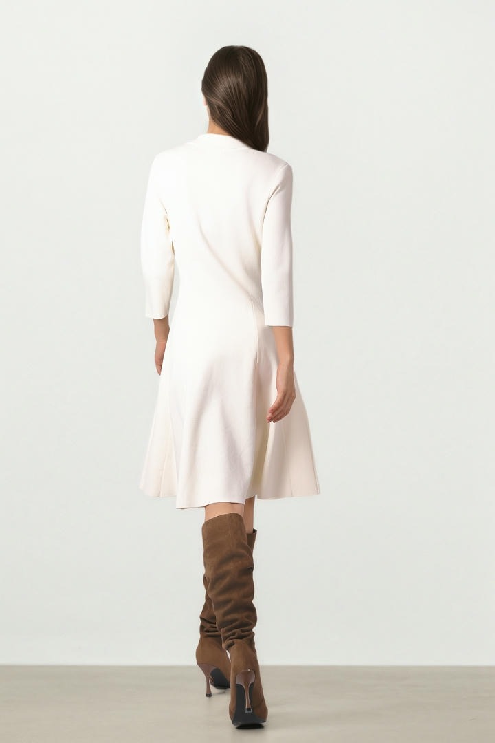Double Breasted Wrap Kint Dress