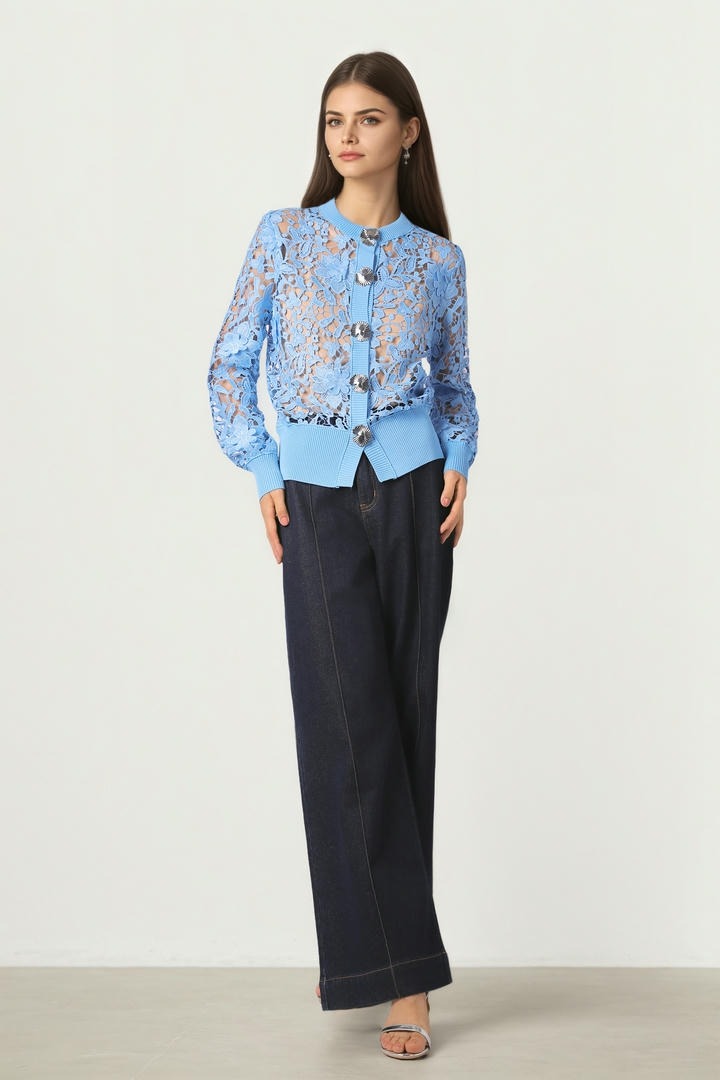 Blue Lace Cardigan