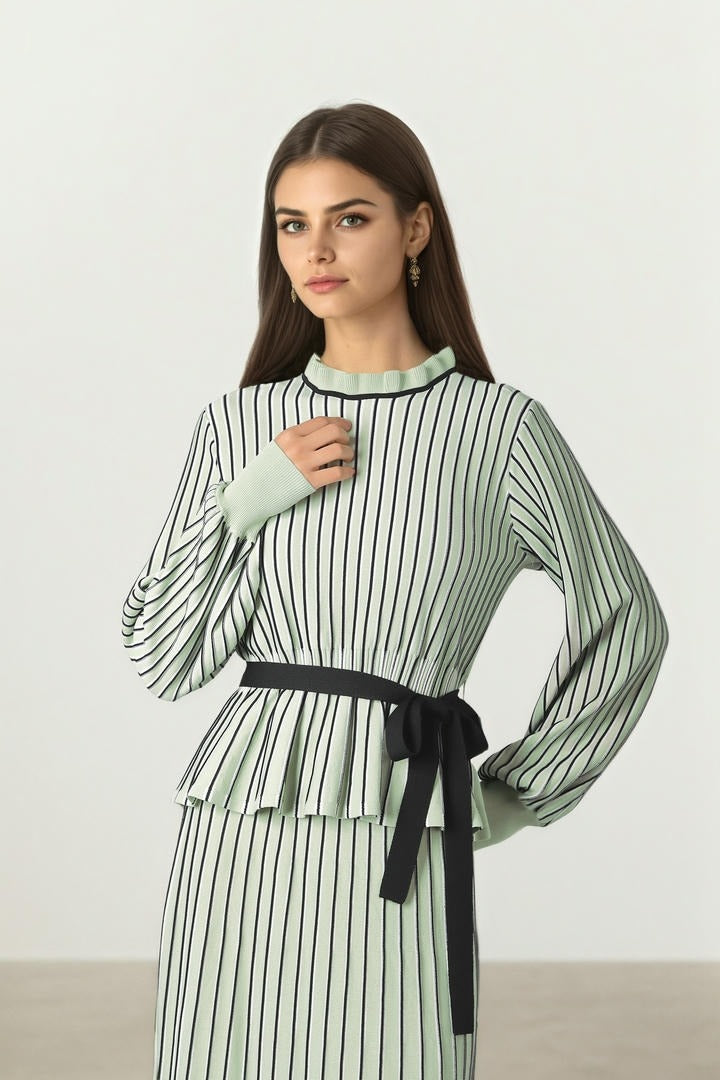 Striped Knit Pullover