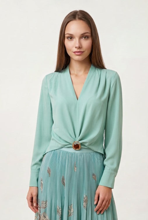 BLOUSE WITH BUCKLE
