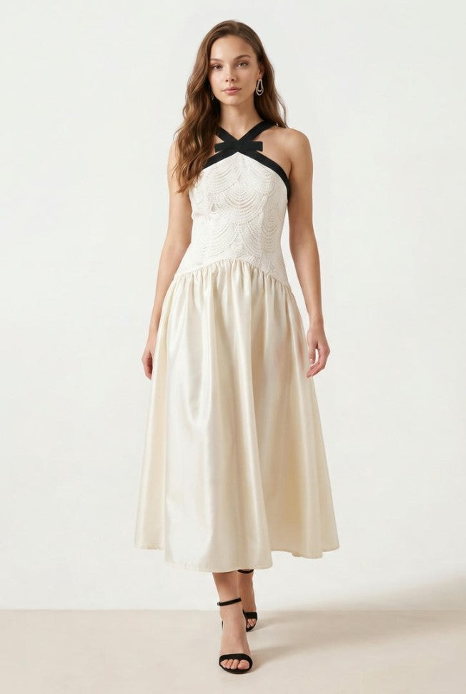 STRAPY DROP WAISTED DRESS