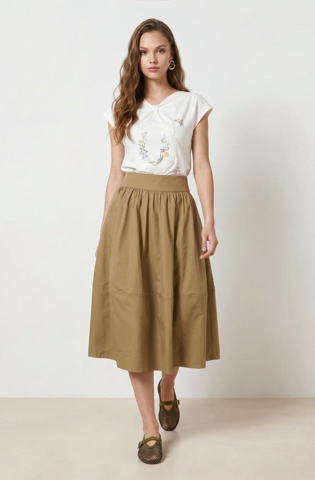 MIDI LENGTH  A-LINE SKIRT