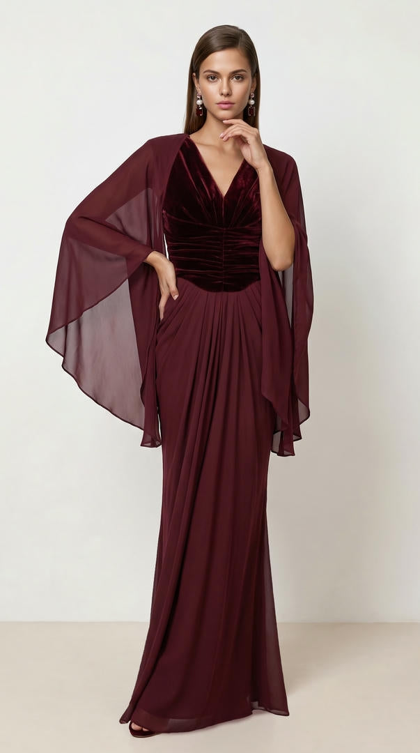 LONG SLEEVES STRUCTURE MAXI DRESS