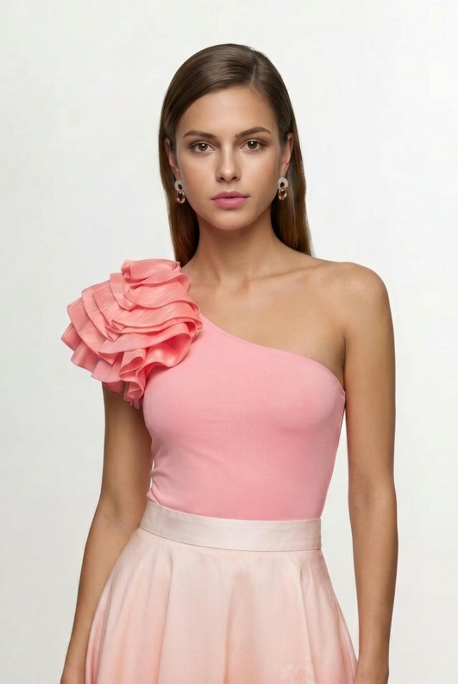 BODYSUIT WITH STATEMENT RUFFLE