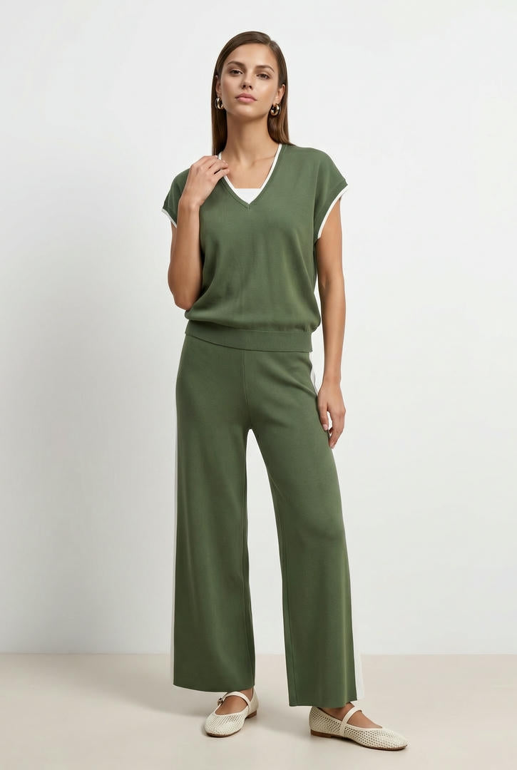 STRAIGHT KNIT PANTS