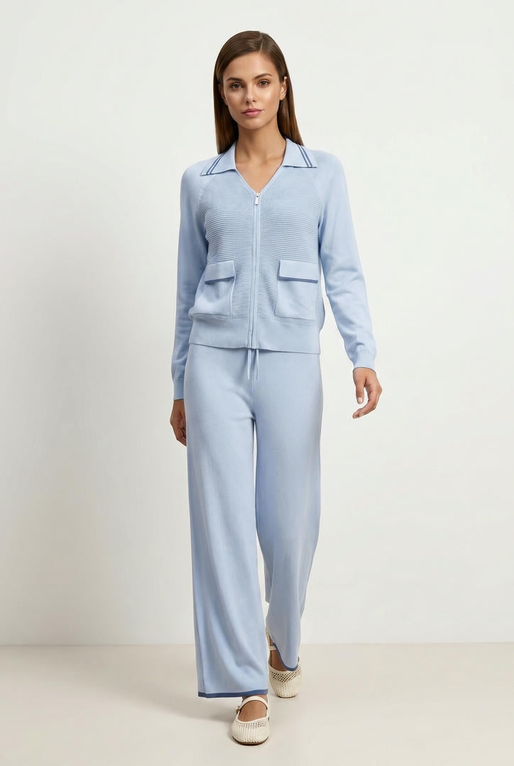 WIDE LEG KNIT PANTS