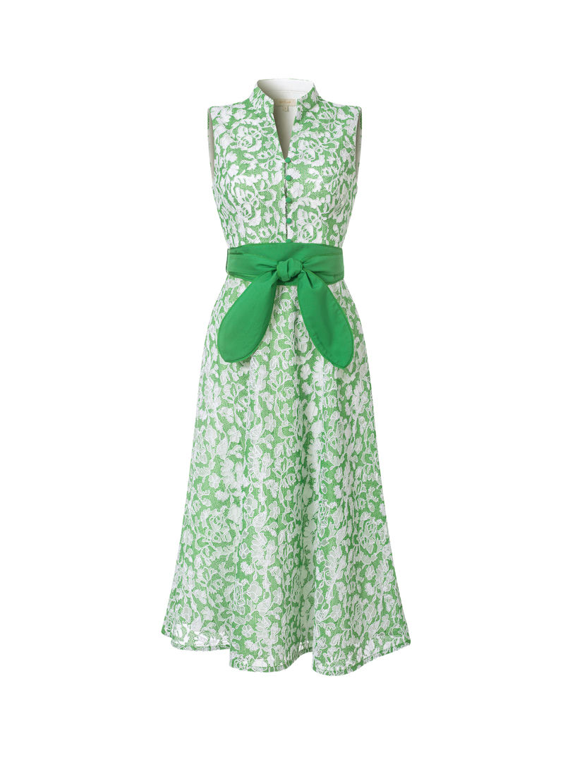 Belted lace dress