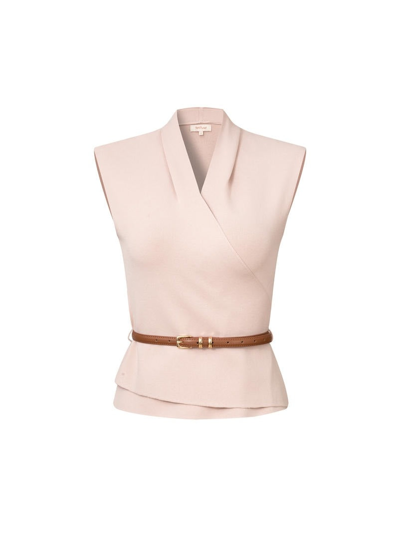 FOLDED NECK TOP