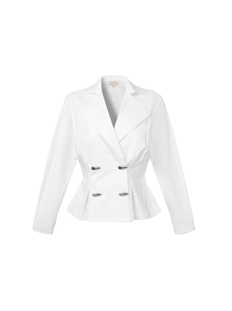 Off-White Tailored Lapel Blouse