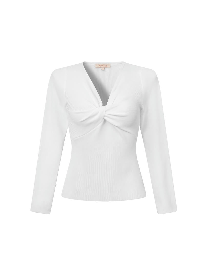 OFF WHITE TWIST DETAIL TOP