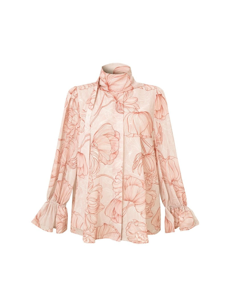 CHIFFON BLOUSE WITH SCARF