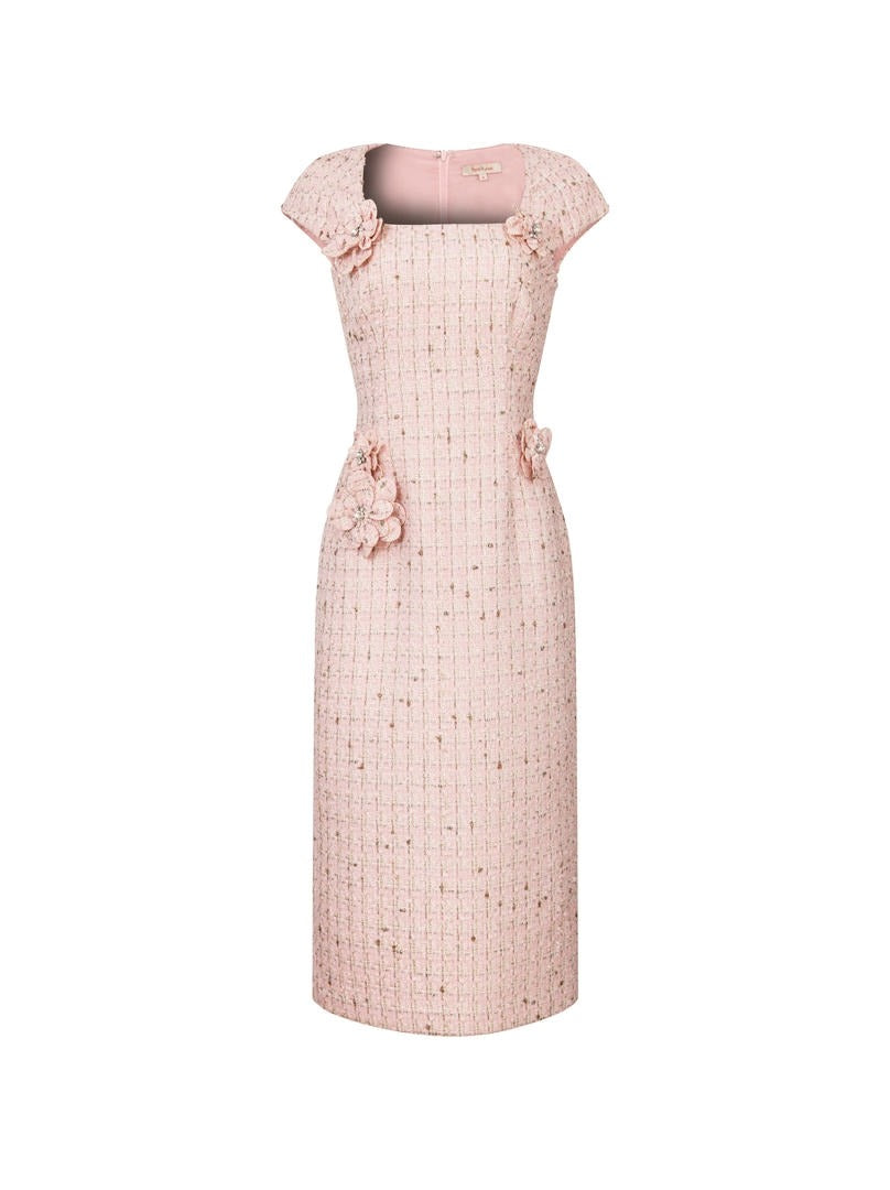 TWEED MIDI DRESS