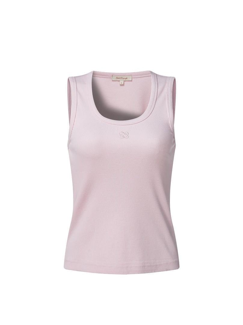 ribbed flattering silhouette top