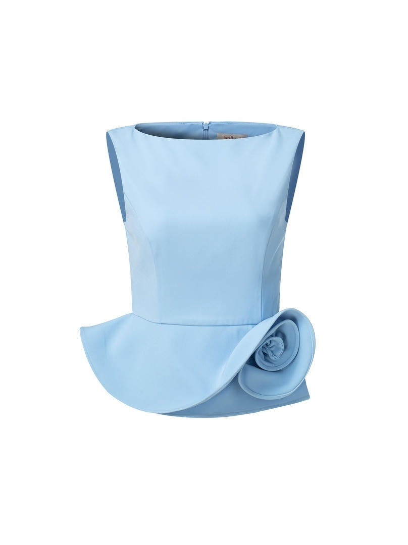 peplum hem fitted top