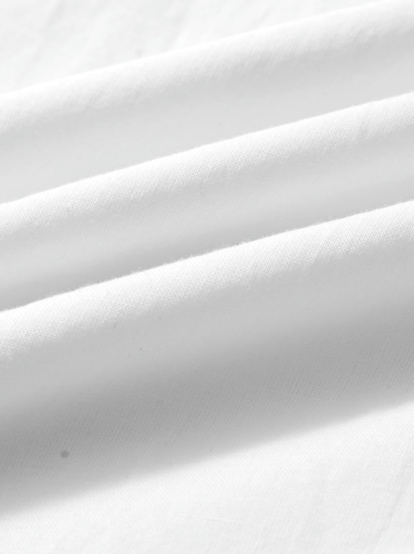 White Skirt with Leather Waistband