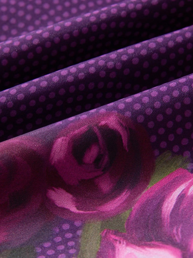 Printed Organza A-Line Skirt