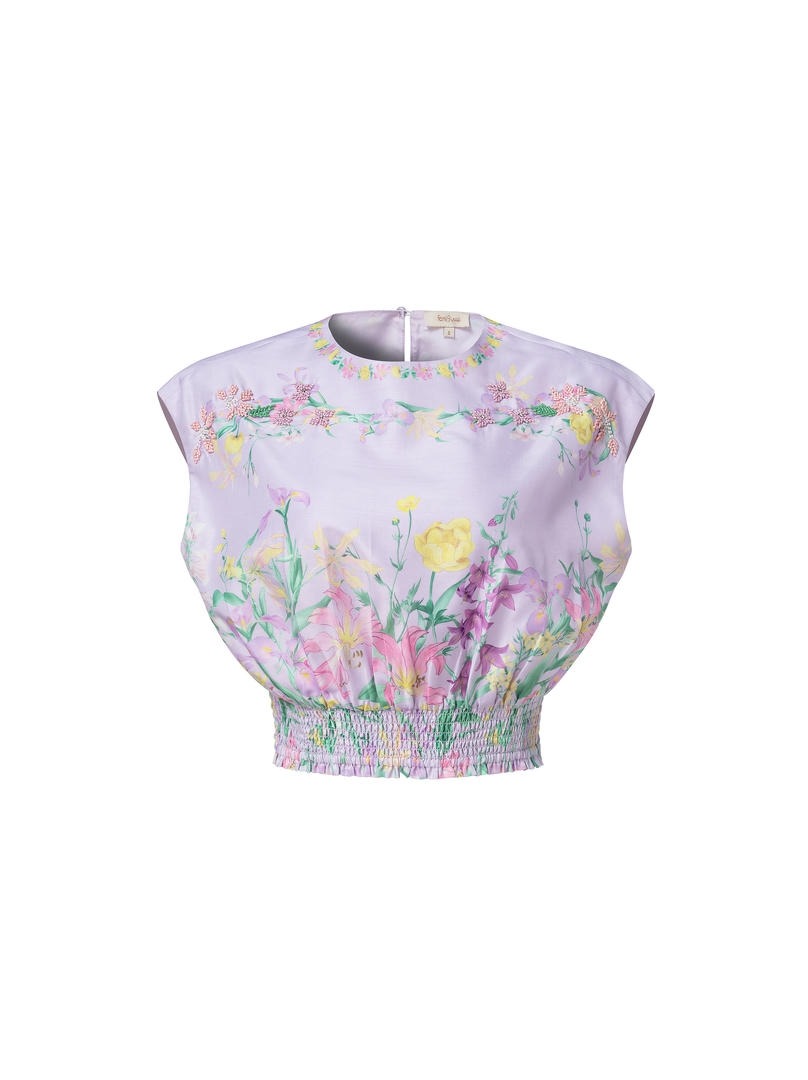 loose cut smocking hem top