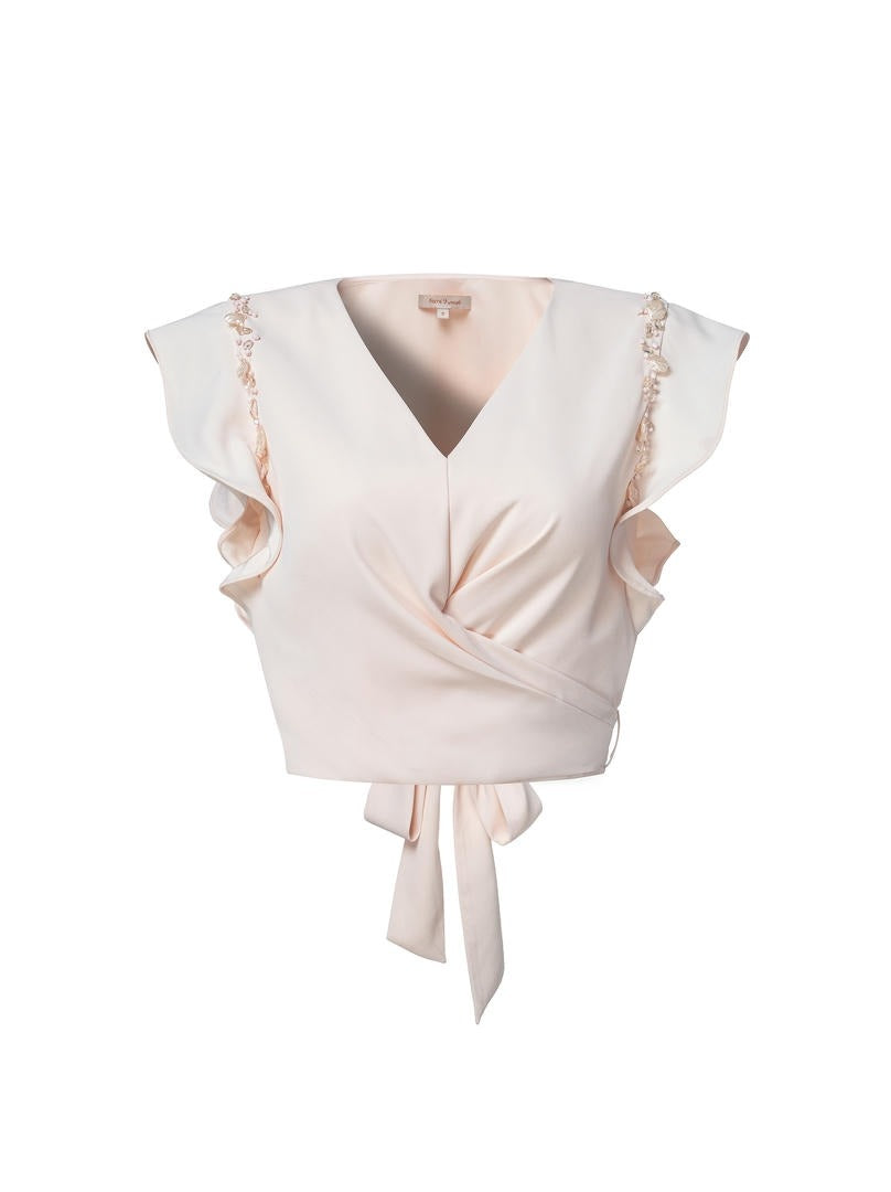 Sparkly details crepe top