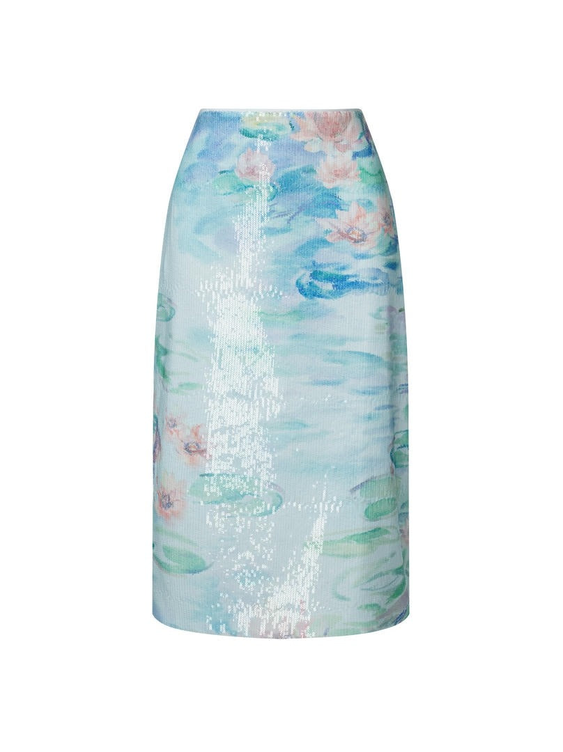 Sequins midi skirt