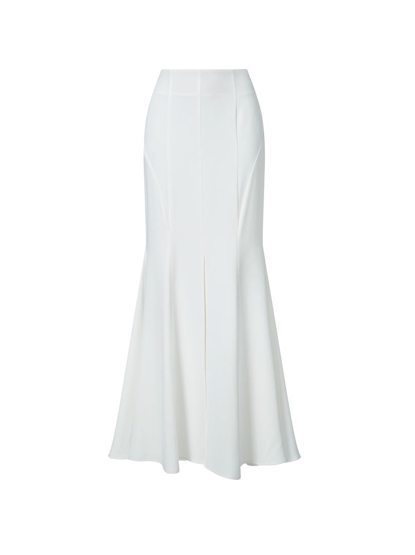 Wavy hem maxi skirt