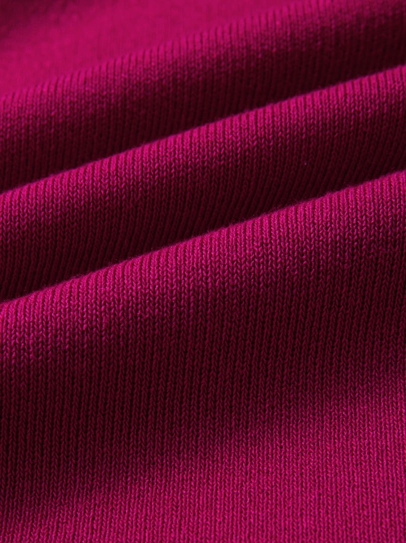 Burgundy Knit Dress with Pleats