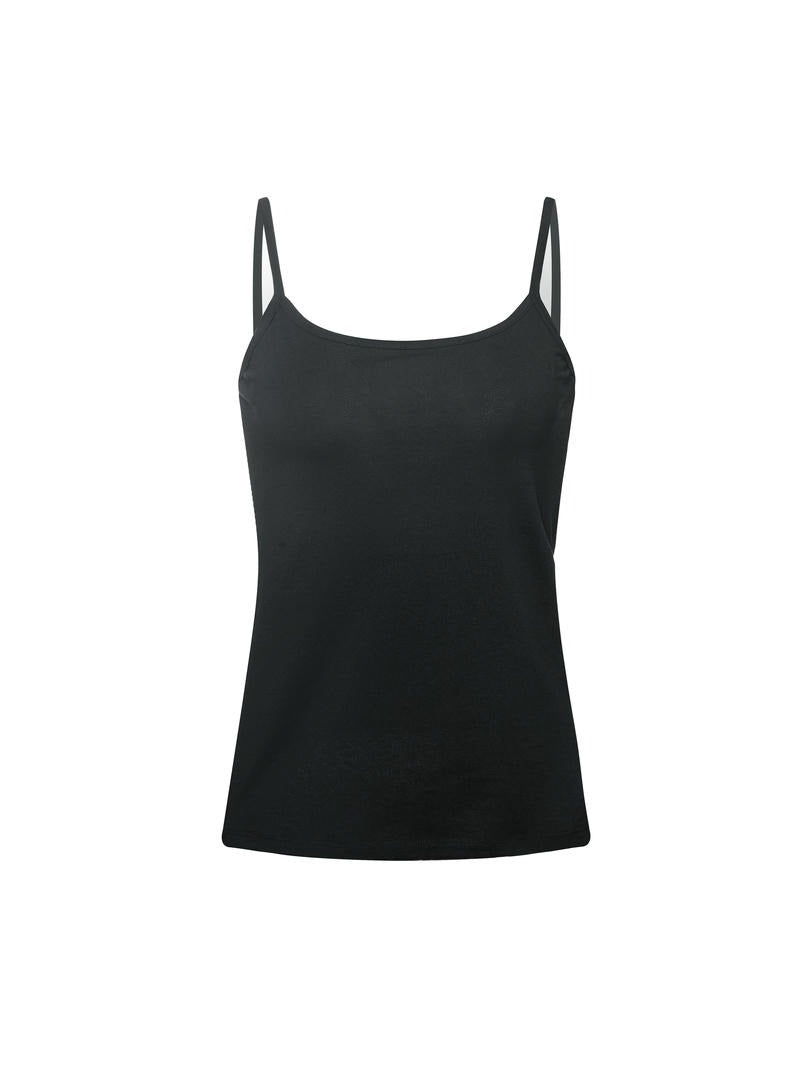 Black soft tank top