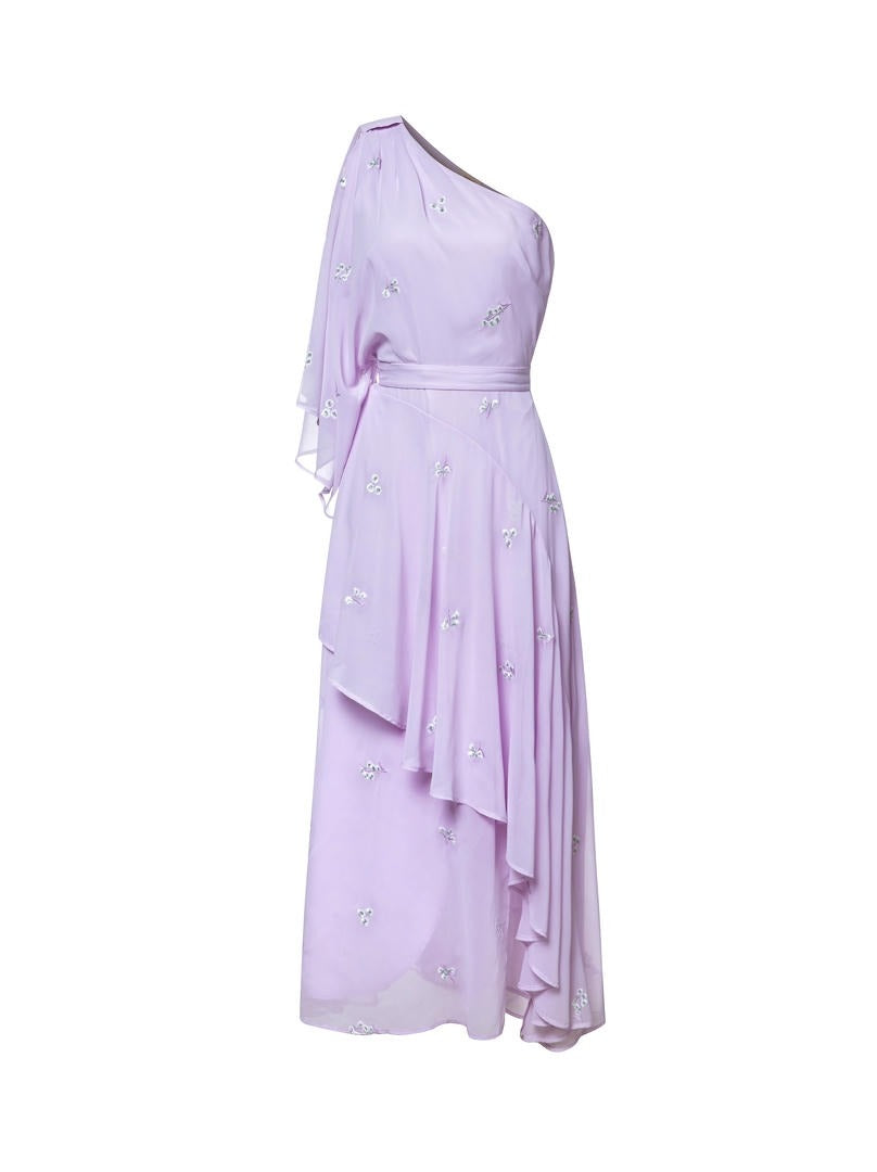 One-sleeve asymmetrical dress
