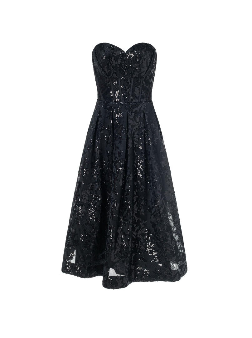 Embellished Mesh Dress