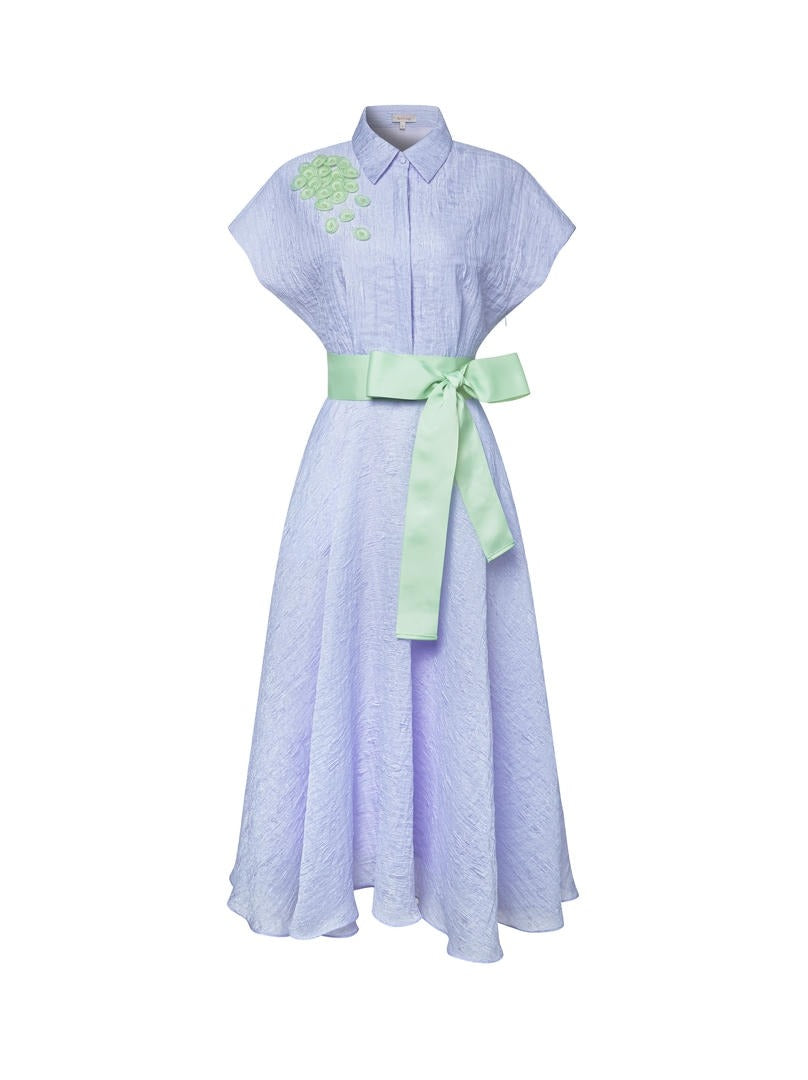 Jacquard shirt dress