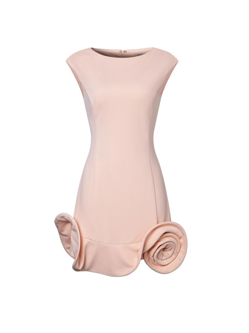 flower detail mini dress
