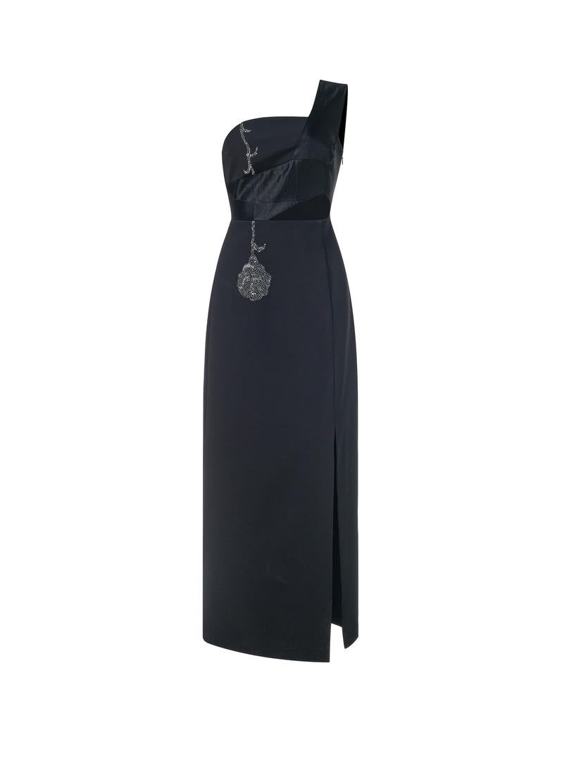cutouts details Black Dress