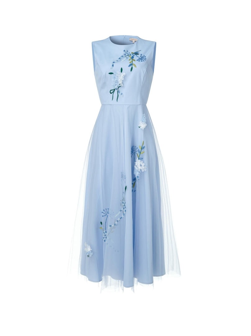 Floral embroidery Dress
