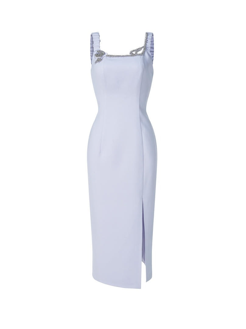 lilac fitter dress