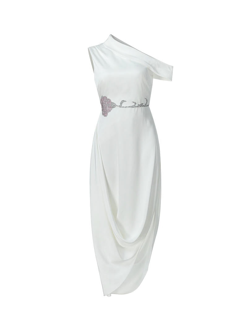 Off-White Draped Dress