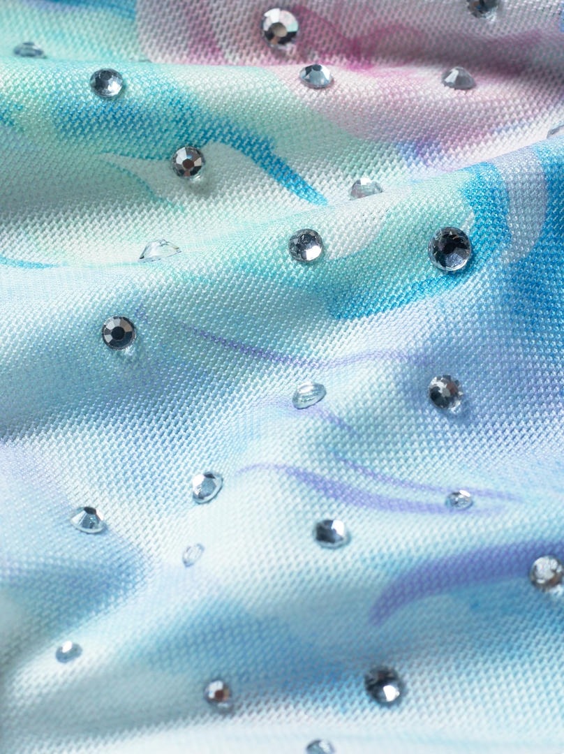 mix print bodysuit top