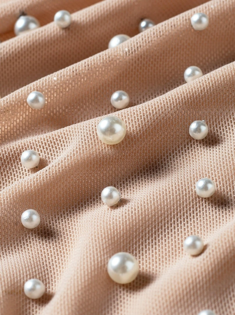 Pearl embellishment bodysuit top