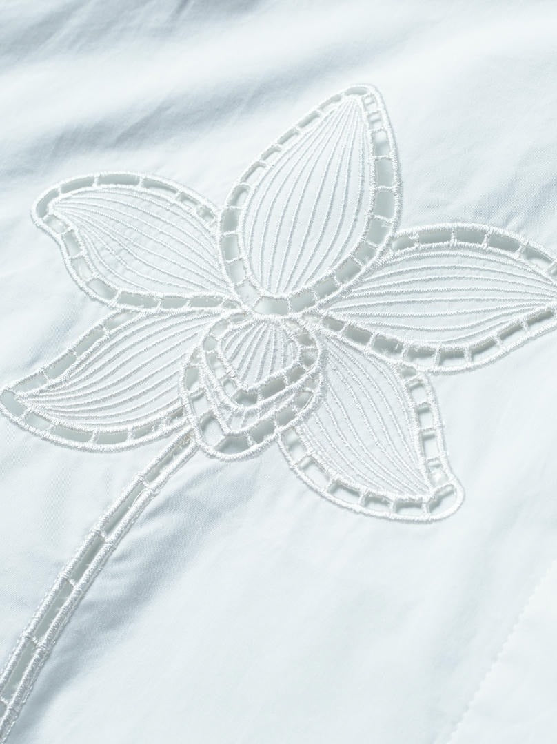 flower embroidery shirt