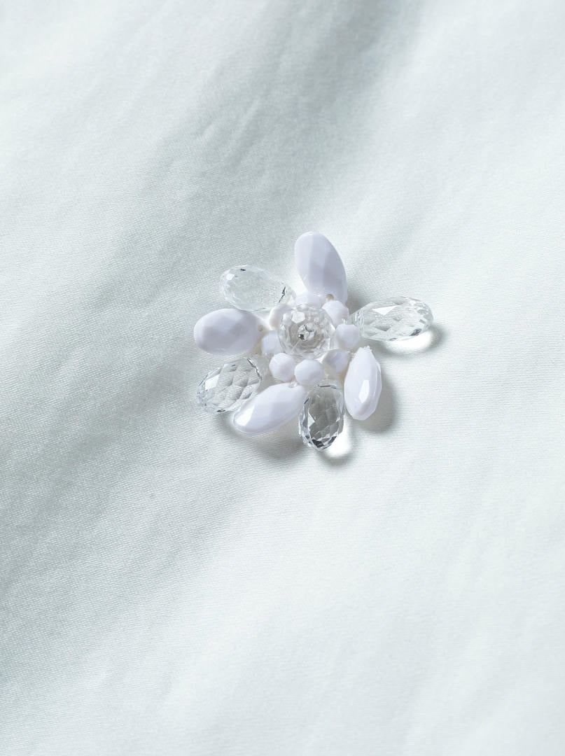 Beads embellishment A-line skirt