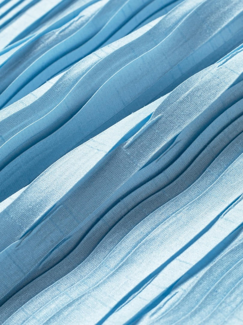 pleated taffeta dress