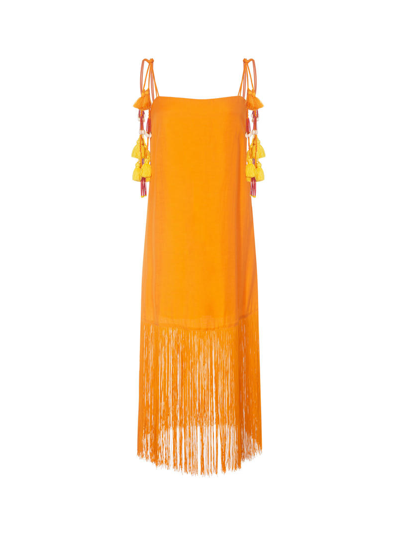 fringe hem dress