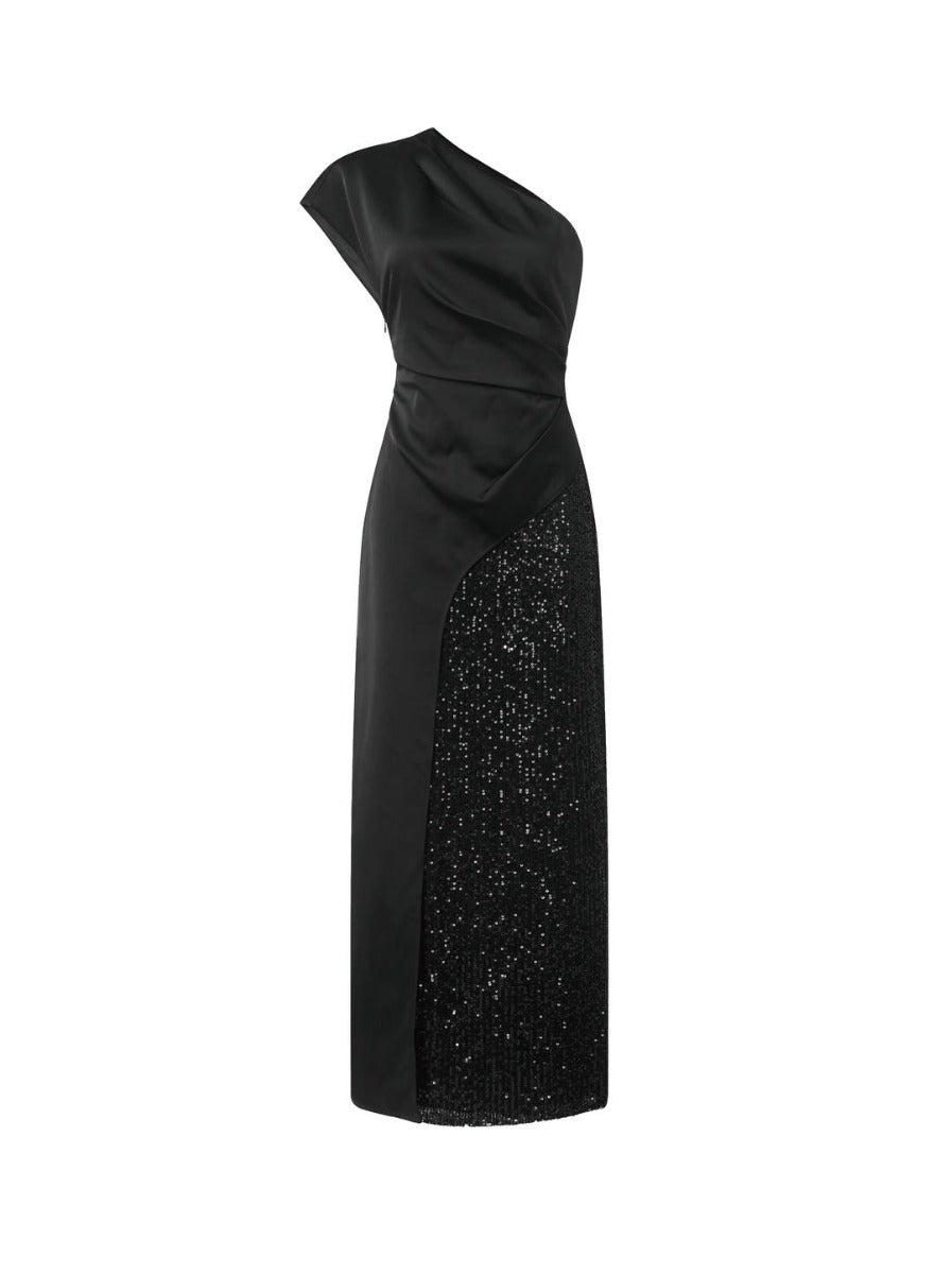 contrasting sequin dress