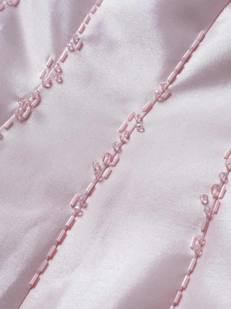 Pink Taffeta Midi Dress