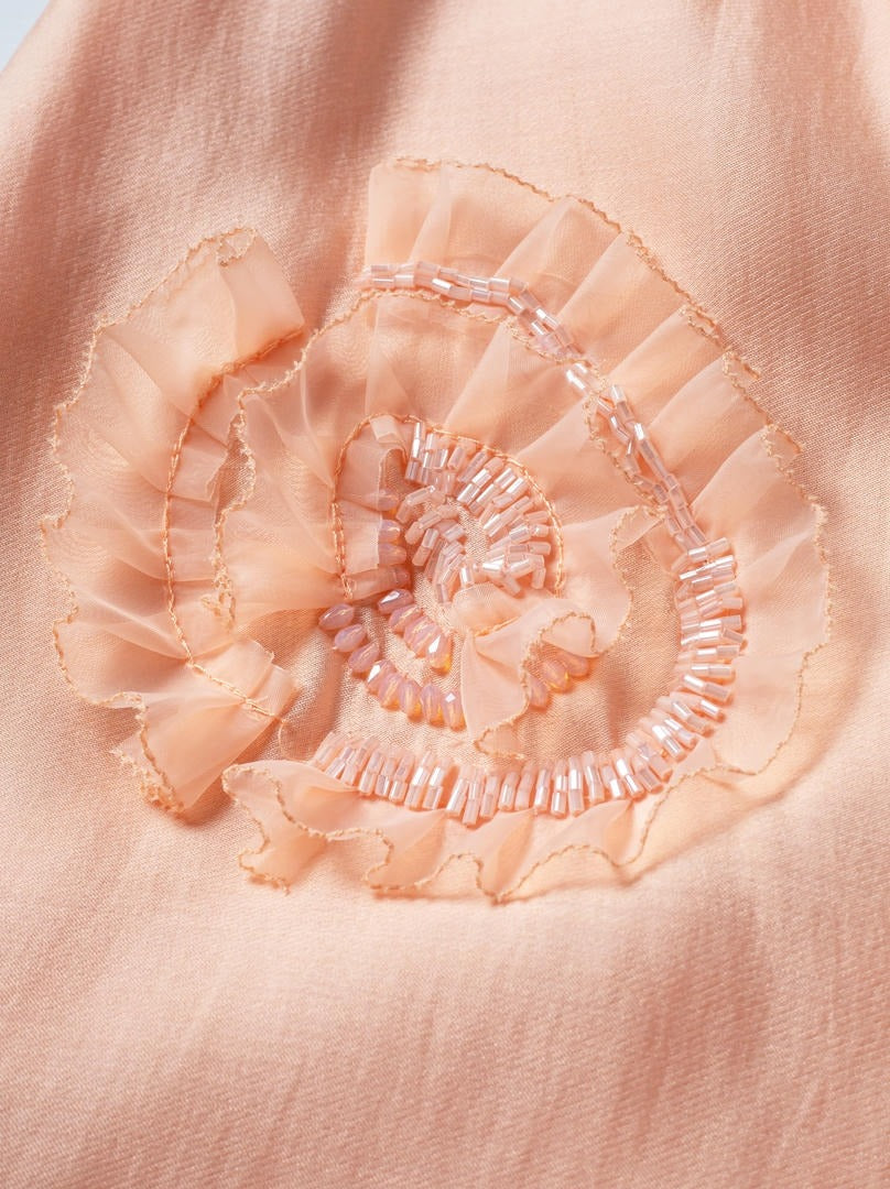 Peach Wrap Dress
