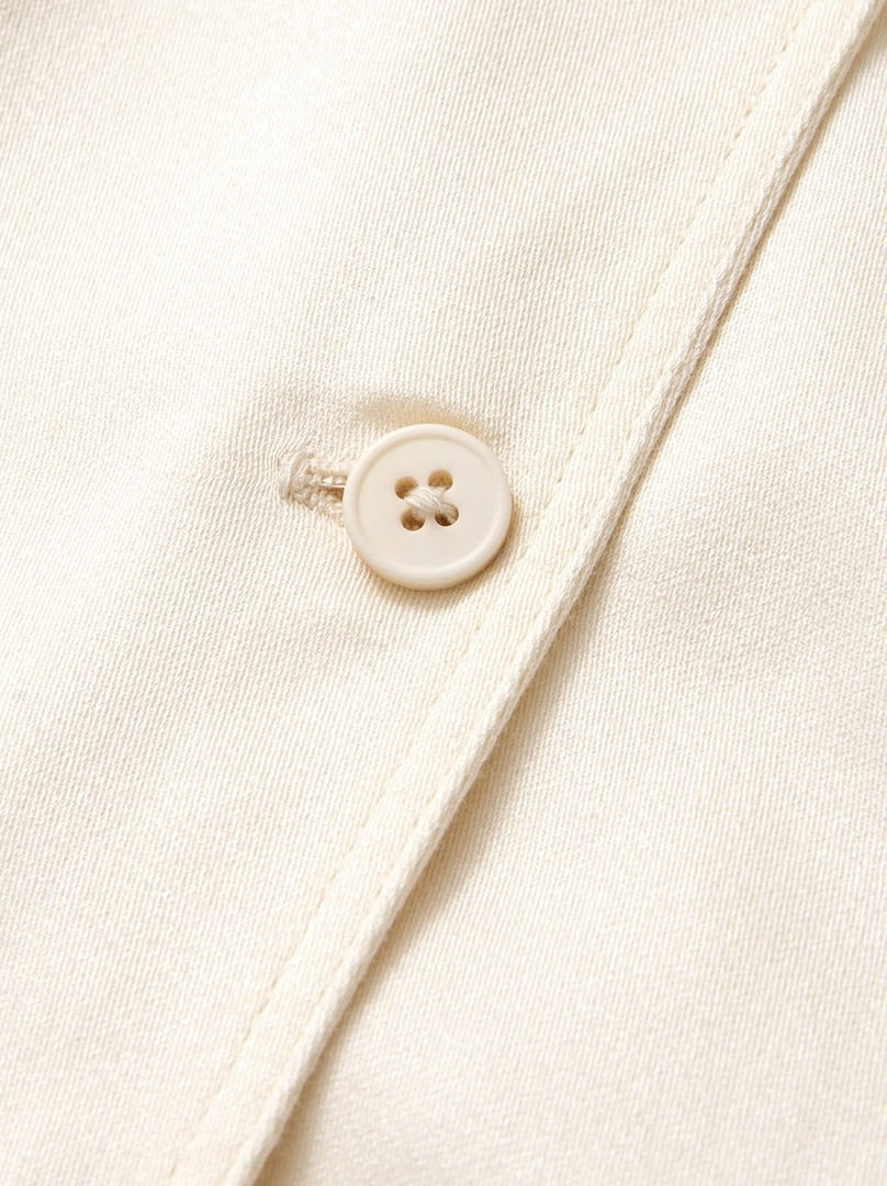 Cream Tie Blouse