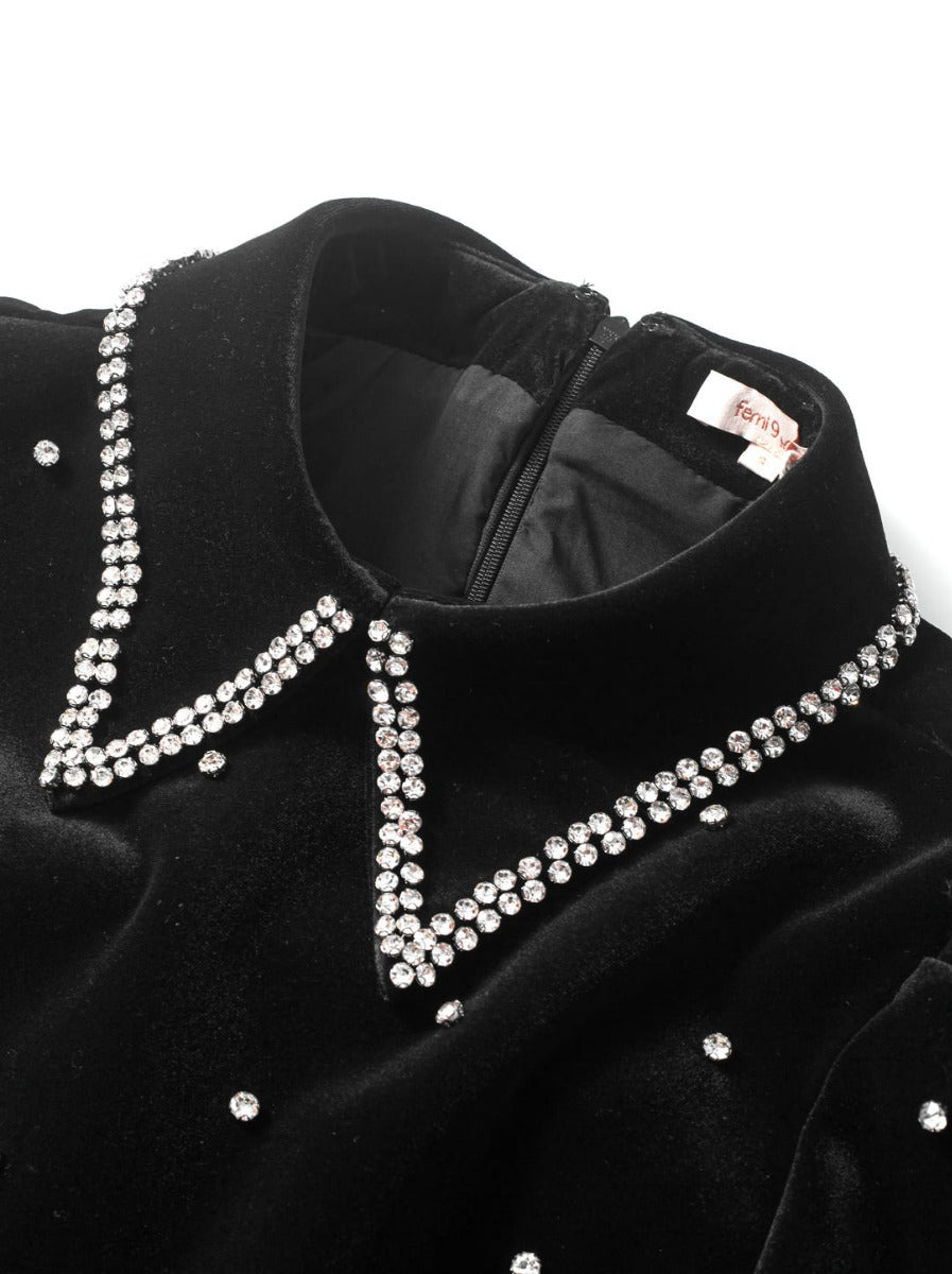 Collar embellishments dress
