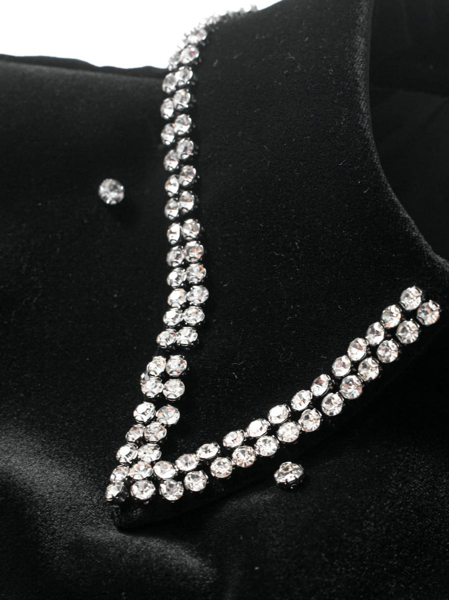Collar embellishments dress