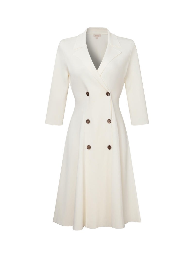 Double Breasted Wrap Kint Dress